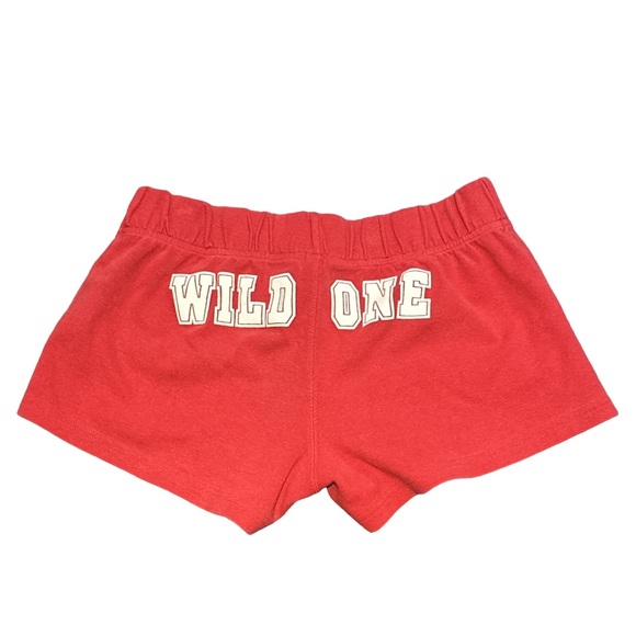 Y2K BONGO women's red "wild one" girl's league shorts, size medium. - Picture 2 of 4